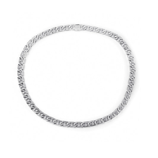 18 Inch Hip Pop Miami Cuban Necklace for Men Women with cubic zirconia