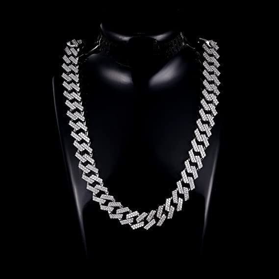 24 Inch 13mm Hip Pop Miami Cuban Necklace for Men Women with cubic zirconia