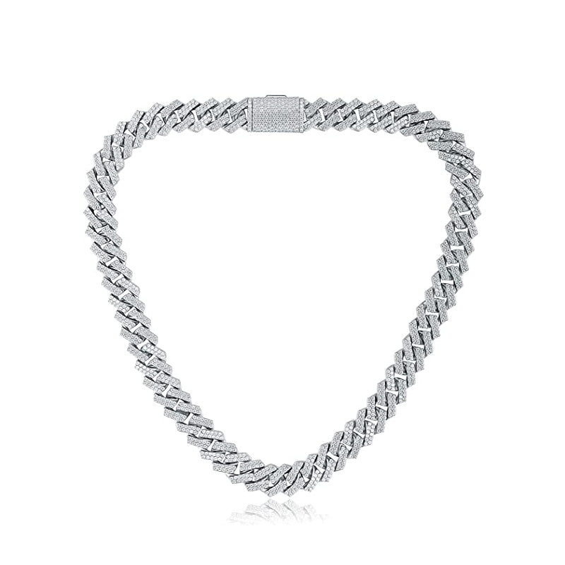 24 Inch 13mm Hip Pop Miami Cuban Necklace for Men Women with cubic zirconia