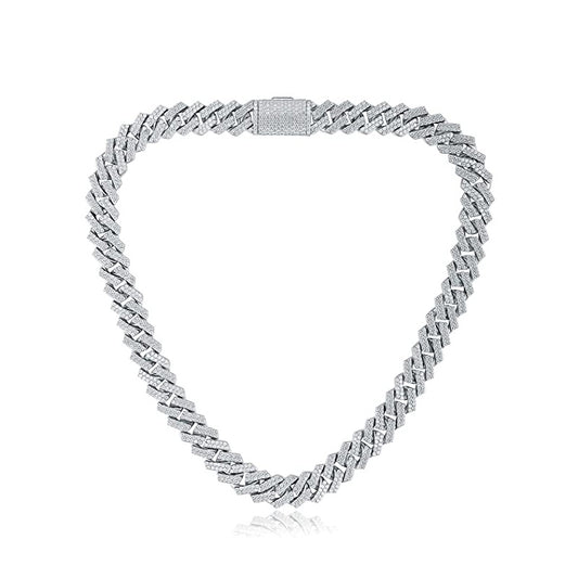 24 Inch 13mm Hip Pop Miami Cuban Necklace for Men Women with cubic zirconia