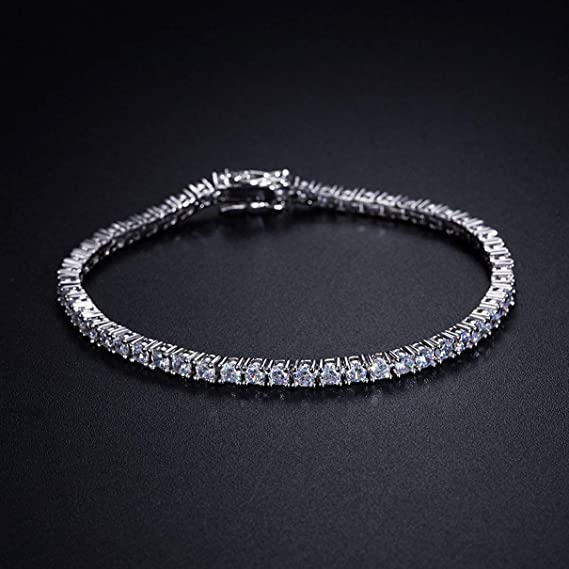 3mm Tennis Bracelet 18K Gold Plated Cubic Zirconia 5.5-8.5 Inch