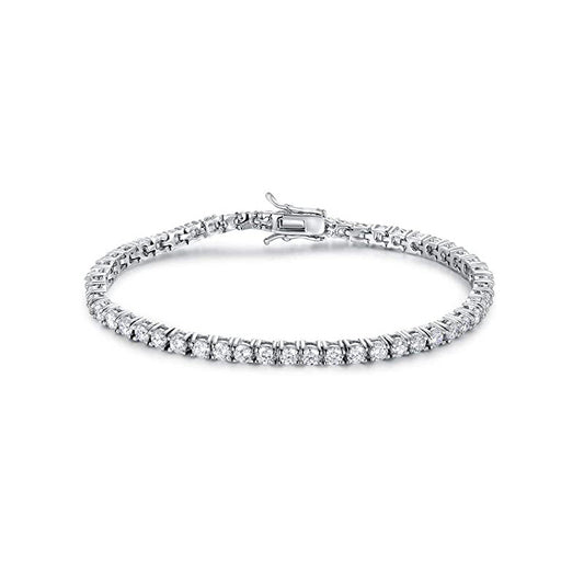 3mm Tennis Bracelet 18K Gold Plated Cubic Zirconia 5.5-8.5 Inch