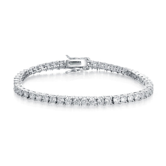 4mm 925 Sterling Silver Tennis Bracelet Cubic Zirconia