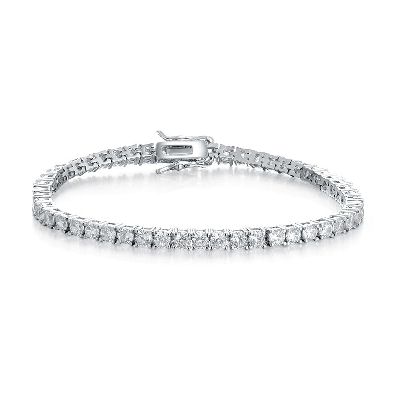 6mm 925 Sterling Silver Tennis Bracelet Cubic Zirconia
