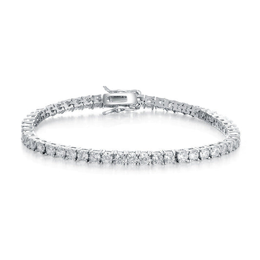 5mm 925 Sterling Silver Tennis Bracelet Cubic Zirconia