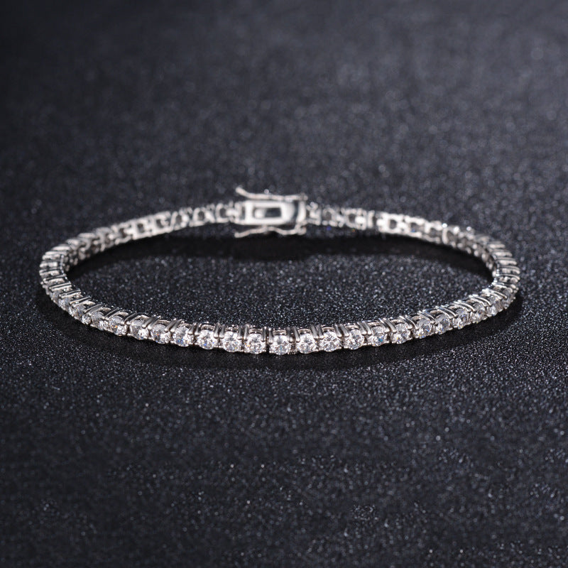 6mm 925 Sterling Silver Tennis Bracelet Cubic Zirconia