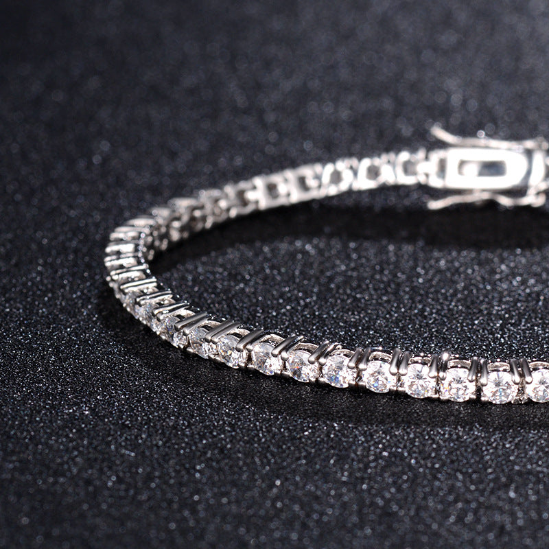 6mm 925 Sterling Silver Tennis Bracelet Cubic Zirconia
