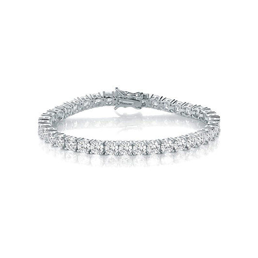 5mm Tennis Bracelet Round Cubic Zirconia 6.5/7/8 Inch