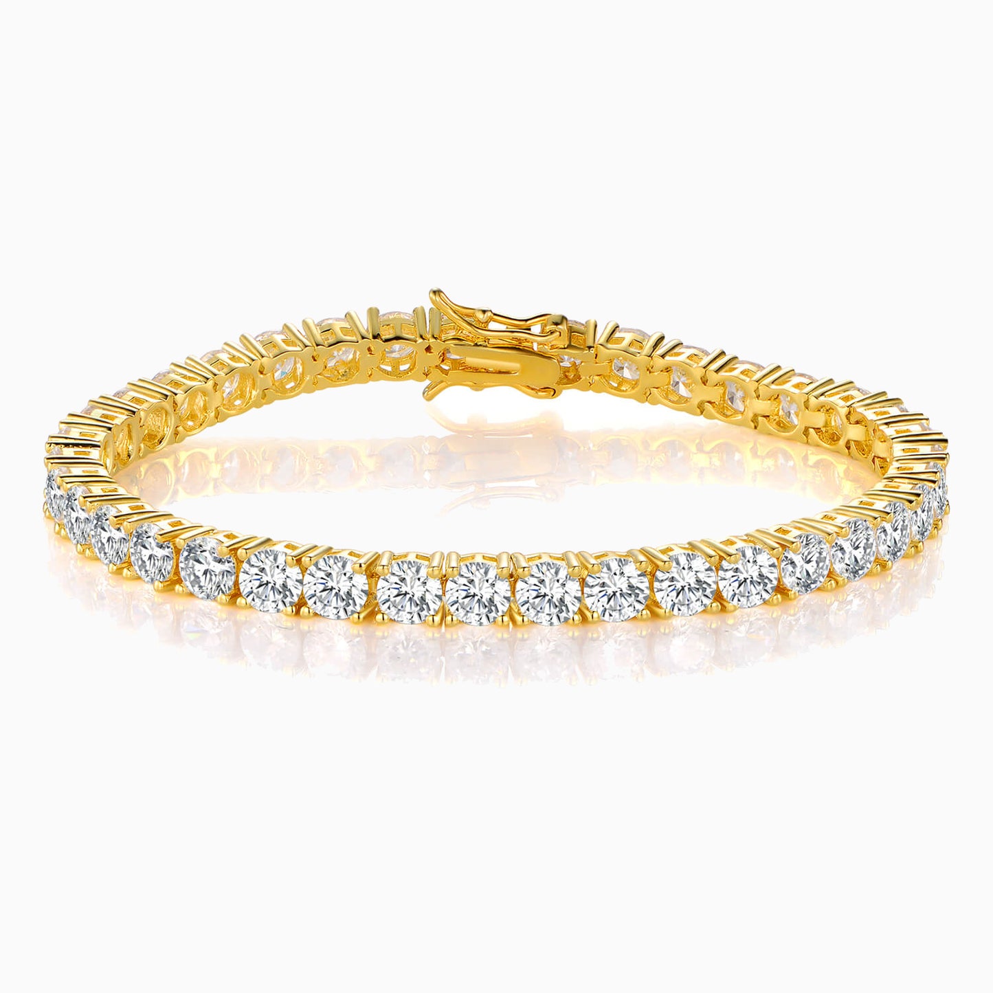 GEMSME Gold Plated Tennis Bracelet 3/4/5mm